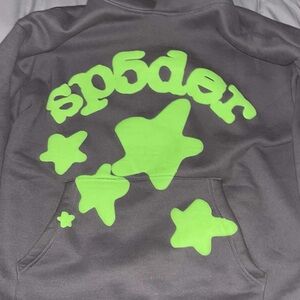 Spider neon green hoodie